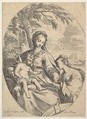 The Marriage of St. Catherine, Carlo Maratti  Italian, Etching; second state of five (Bartsch)