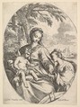 The Marriage of St. Catherine, Carlo Maratti  Italian, Etching; second state of five (Bartsch)
