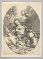 Virgin and Child with St. Mary Magdalen, Carlo Maratti  Italian, Etching; second state of four (Bartsch)