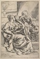 The Holy Family, Guido Reni  Italian, Etching and engraving