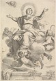 The Assumption of the Virgin, Carlo Maratti  Italian, Etching; second state of three (Bartsch)