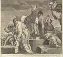 Jacob Draws Water for Rachel's Animals (Jacob abreuve le troupeau de Rachel), Claude Mellan  French, Engraving