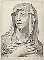 Bust of the Virgin, Claude Mellan  French, Engraving