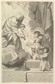 Anne of Austria with the Young Louis XIV and Monsieur before the Virgin and Child (Anne d'Autriche déposant le régence du royaume de France entre les mains de la Vierge Marie), Claude Mellan  French, Engraving