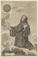 St. Benedict in Ecstasy, Claude Mellan  French, Engraving; second state of two