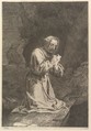 St. Francis of Assisi, Nicolas Bazin French, Engraving; copy in reverse