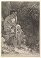 St. John the Baptist in the Wilderness, Claude Mellan French, Engraving and etching, first state of three