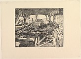 Sewerage Construction, Saul Berman  American, Etching
