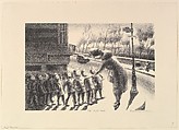 Trip to the Park, Saul Berman  American, Lithograph