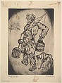 Water Carrier, David Bekker American, Drypoint