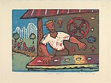 The Wheel, Ida Binney  American, Color woodcut