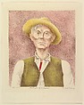 Portrait of a Farmer, Arnold A. Blanch  American, Color Lithograph