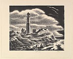 Lighthouse, Hugh Botts American, Lithograph
