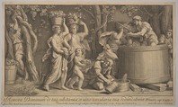 Vintage scene, Giovanni Girolamo Frezza Italian, Engraving