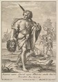 David with the Head of Goliath, Johann Georg Bergmüller  German, Engraving and etching