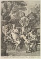 David and Bathsheba, Robert van Audenaerde Flemish, Engraving