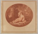 Diana and her Nymphs, John Baldrey British, Stipple engraving, printed in red ink