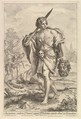 David with the Head of Goliath, Robert van Audenaerde Flemish, Etching