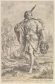 David with the Head of Goliath, Robert van Audenaerde  Flemish, Etching