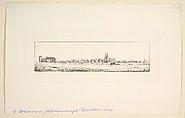 View of an Old Town with a Church and High Gabled Houses, Johann Gottfried Schadow (German, Berlin 1764–1850 Berlin), Etching