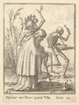 Old Woman, from "Dance of Death", Wenceslaus Hollar Bohemian, Etching; second state of four