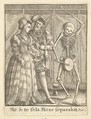 Bridal pair, from "Dance of Death", Wenceslaus Hollar  Bohemian, Etching; second state of four