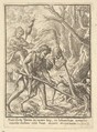 Adam Ploughing, from "Dance of Death", Wenceslaus Hollar  Bohemian, Etching; second state of four
