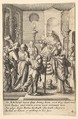 Jesus before Annas, Wenceslaus Hollar Bohemian, Etching, only state