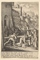 Carrying the cross, Wenceslaus Hollar Bohemian, Etching, only state