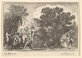 Five satyrs and two nymphs, Wenceslaus Hollar  Bohemian, Etching, only state