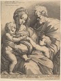 The Holy Family, Wenceslaus Hollar  Bohemian, Etching, only state
