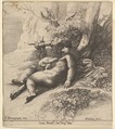 Infant Hercules asleep, Wenceslaus Hollar  Bohemian, Etching, second state of four