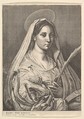 St. Catherine of Alexandria, Wenceslaus Hollar Bohemian, Etching and engraving; second state of two