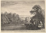 Latona and the Lycian peasants, Wenceslaus Hollar  Bohemian, Etching, only state