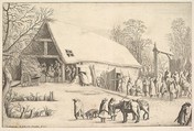 Adoration of the Kings, Wenceslaus Hollar Bohemian, Etching, only state