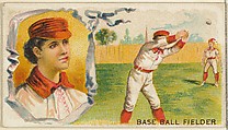 Baseball Fielder, from the Games and Sports series (N165) for Old Judge Cigarettes, Goodwin & Company, Commercial color lithograph