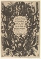 [Four plates of ornamental panels], Cornelis Floris II  Netherlandish, Etching