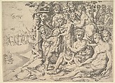 Apollo and the Muses, Maarten van Heemskerck Netherlandish, Etching