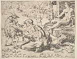 Asher, from "The Twelve Patriarchs", Maarten van Heemskerck Netherlandish, Etching; second state