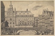 Proclamation of the Treaty of Munster, Wenceslaus Hollar  Bohemian, Etching, first state of four (New Hollstein)