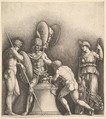 Four classical figures (pagan sacrifice), Wenceslaus Hollar Bohemian, Etching, only state