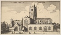 S. Marie Overs in Southwarke (St. Mary Overy, now Southwark Cathedral), Wenceslaus Hollar  Bohemian, Etching; second state of two