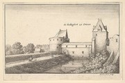 Fortified gate at Düren, from "European Views", Wenceslaus Hollar Bohemian, Etching; first state of two