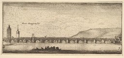 Prague, from "German Views", Wenceslaus Hollar Bohemian, Etching; second state of two