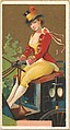 Coachman, from the Occupations for Women series (N166) for Old Judge and Dogs Head Cigarettes, Goodwin & Company, Commercial color lithograph