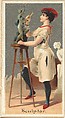 Sculptor, from the Occupations for Women series (N166) for Old Judge and Dogs Head Cigarettes, Goodwin & Company, Commercial color lithograph