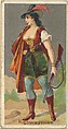 Highwayman, from the Occupations for Women series (N166) for Old Judge and Dogs Head Cigarettes, Goodwin & Company, Commercial color lithograph