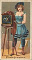 Photographer, from the Occupations for Women series (N166) for Old Judge and Dogs Head Cigarettes, Goodwin & Company, Commercial color lithograph