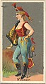 Hussar, from the Occupations for Women series (N166) for Old Judge and Dogs Head Cigarettes, Goodwin & Company, Commercial color lithograph
