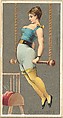 Gymnast, from the Occupations for Women series (N166) for Old Judge and Dogs Head Cigarettes, Goodwin & Company, Commercial color lithograph